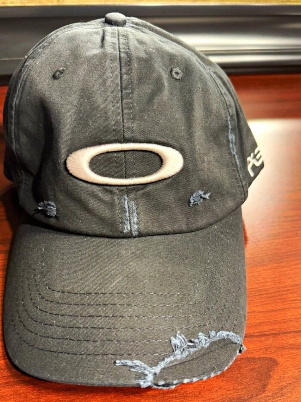 Oakley Black Solid Baseball Cap Hat Oval O Logo One Size Men's
